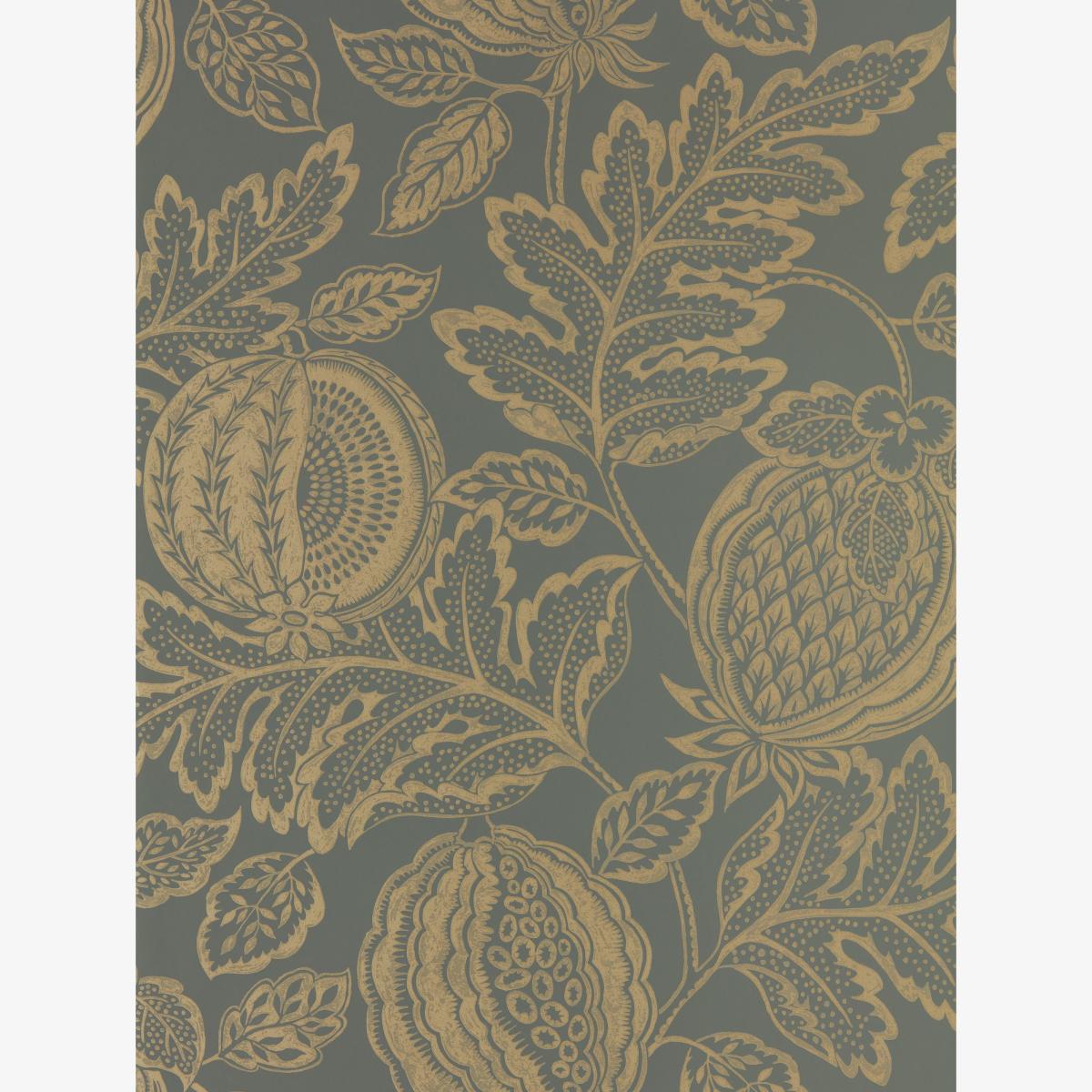 Cantaloupe Wallpaper 216764 by Sanderson in Bastille Blue Roll