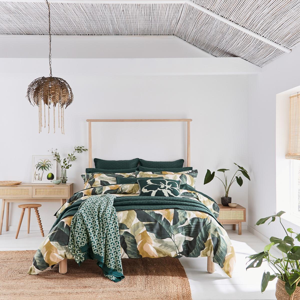 Urban Forager Botanical Bedding Duvet Cover and Pillowcase by Ted Baker in Basil Green 230x220cm – image 3