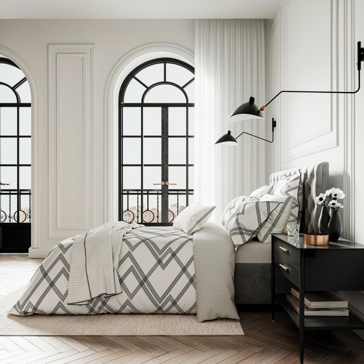 Emani Quilted Throw by Bedeck of Belfast in Chalk White 150x200cm – image 3
