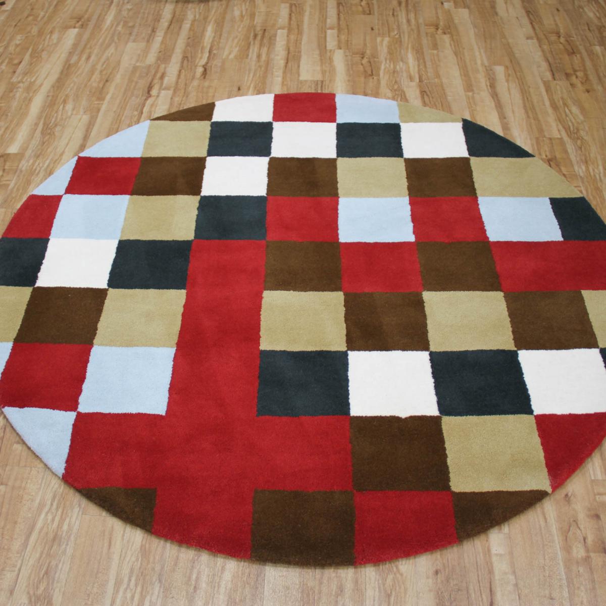 Boxes Multicoloured Circular Rugs 180x180cm – image 1
