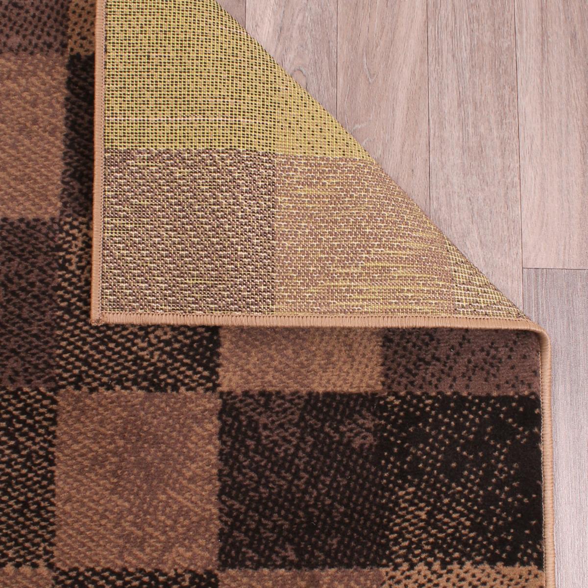 Squares Geometric Rugs in Taupe Brown 160x230cm – image 2
