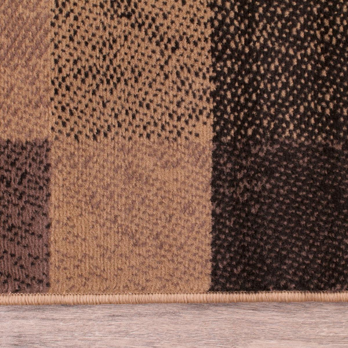 Squares Geometric Rugs in Taupe Brown 160x230cm – image 4