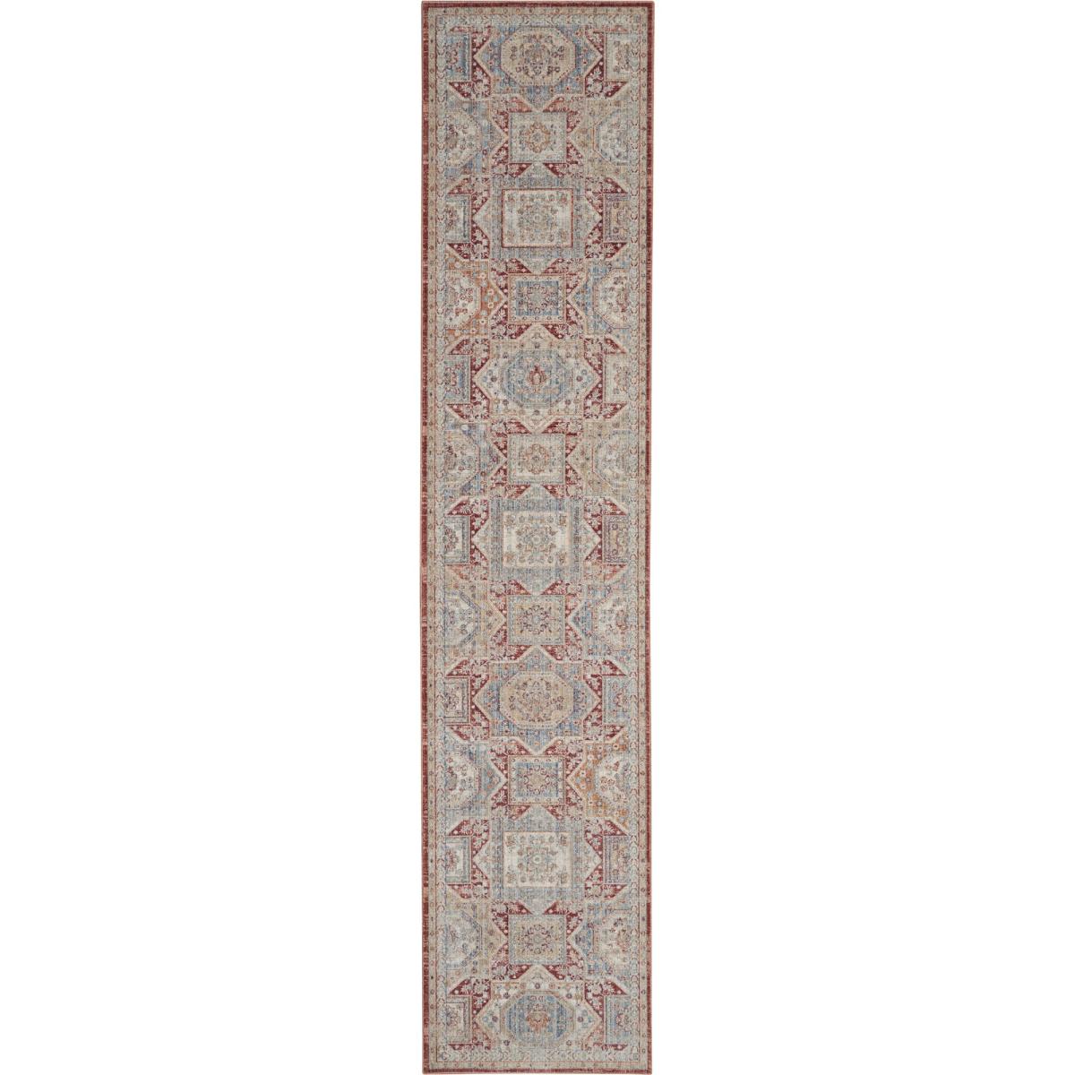 Homestead Hallway Runner Rugs HMS02 in Blue Brick by Nourison79x366cm – image 5