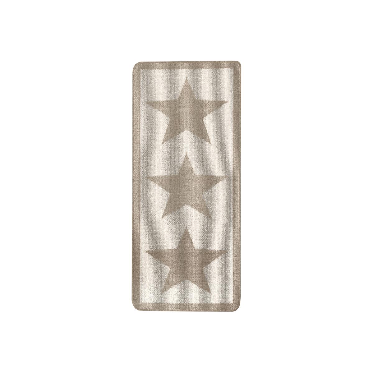 Star Washable Anti Slip Utility Mat in Stone Brown67x100cm