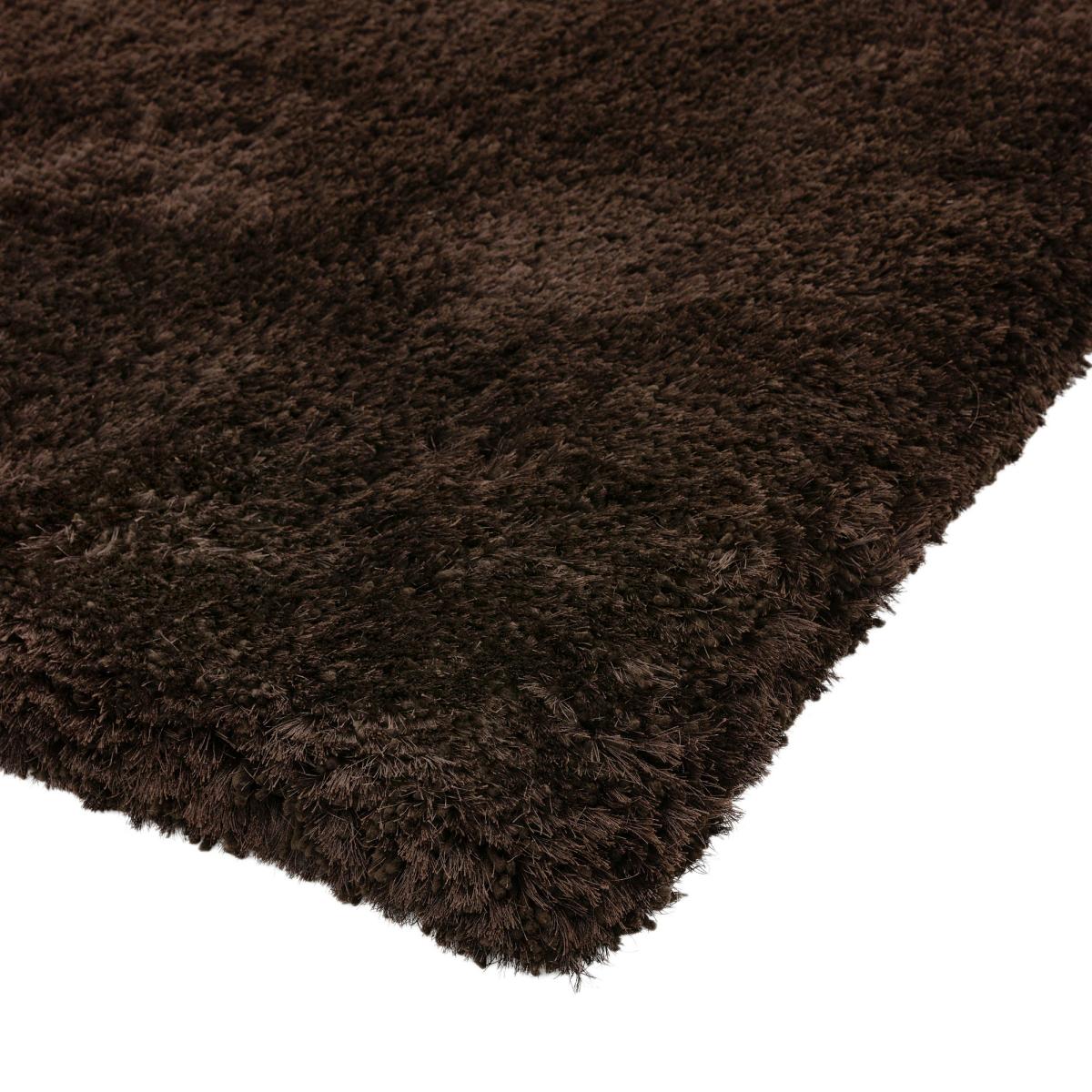 Plush Shaggy Rugs in Dark Chocolate Brown 120x170cm – image 2