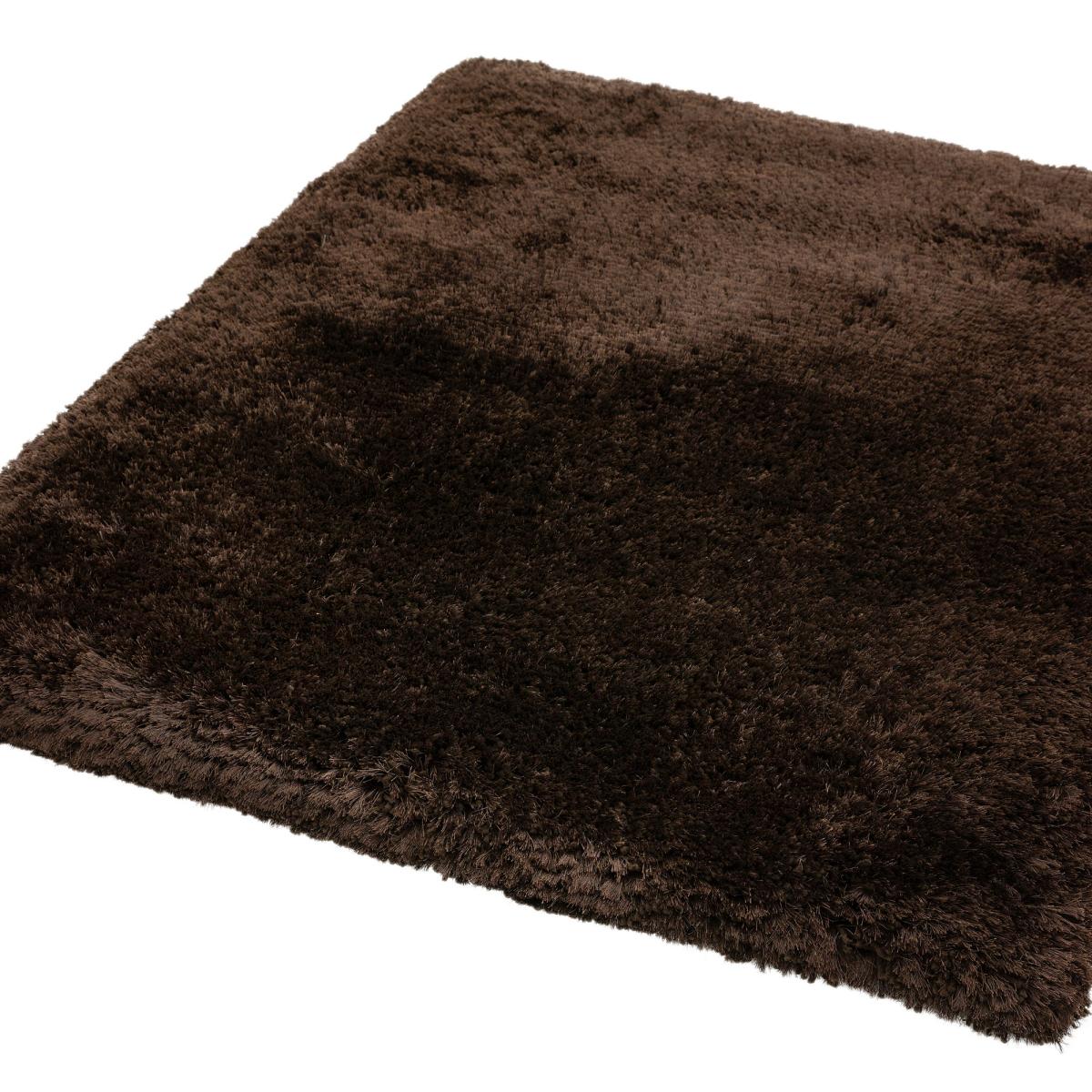 Plush Shaggy Rugs in Dark Chocolate Brown 120x170cm – image 3