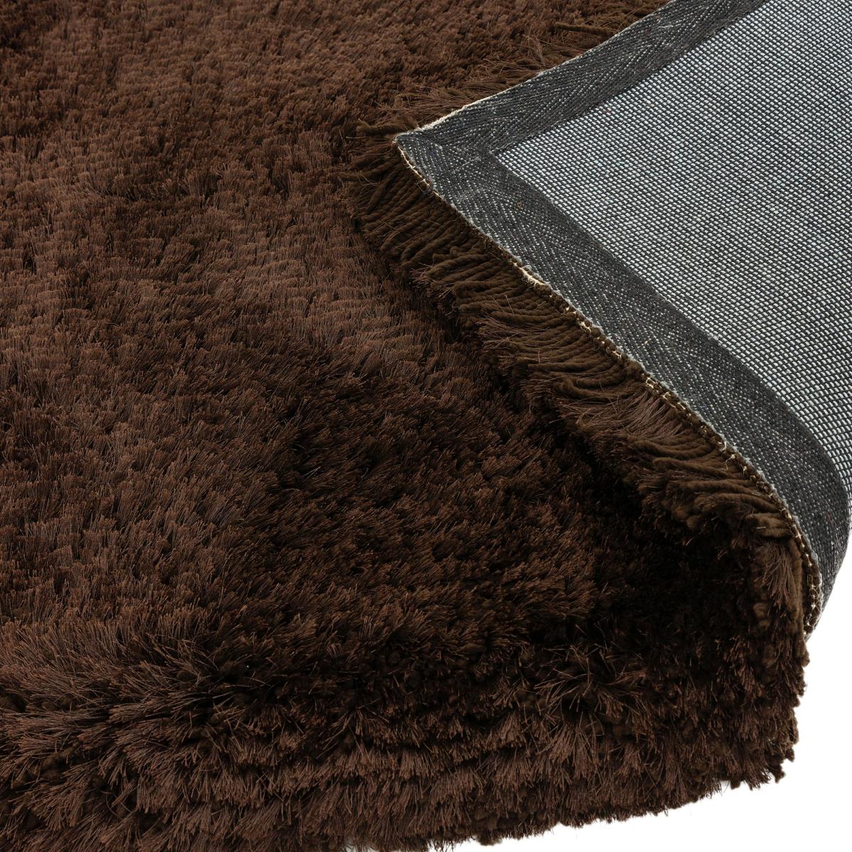 Plush Shaggy Rugs in Dark Chocolate Brown 120x170cm – image 4