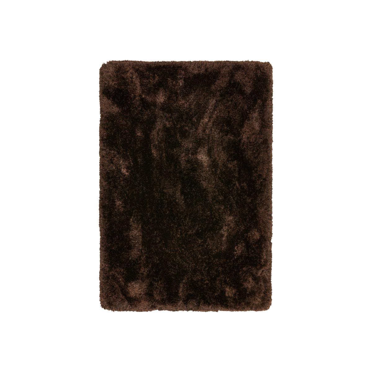 Plush Shaggy Rugs in Dark Chocolate Brown 120x170cm – image 1