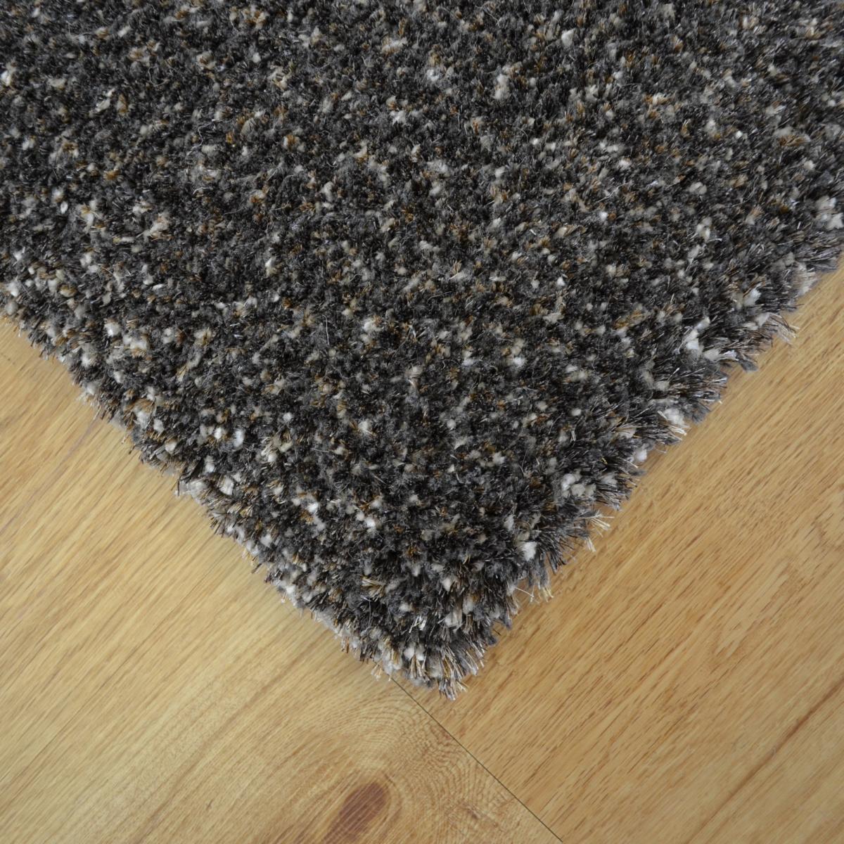 Galaxy Plain Shaggy Rugs 45801 910 in Charcoal Brown 200x290cm – image 3