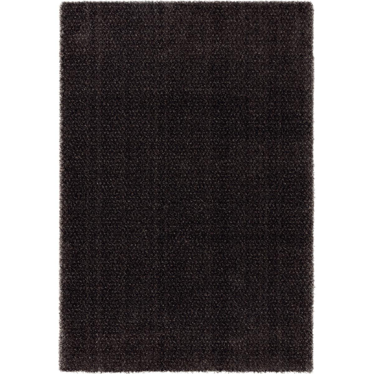 Galaxy Plain Shaggy Rugs 45801 910 in Charcoal Brown 200x290cm – image 5