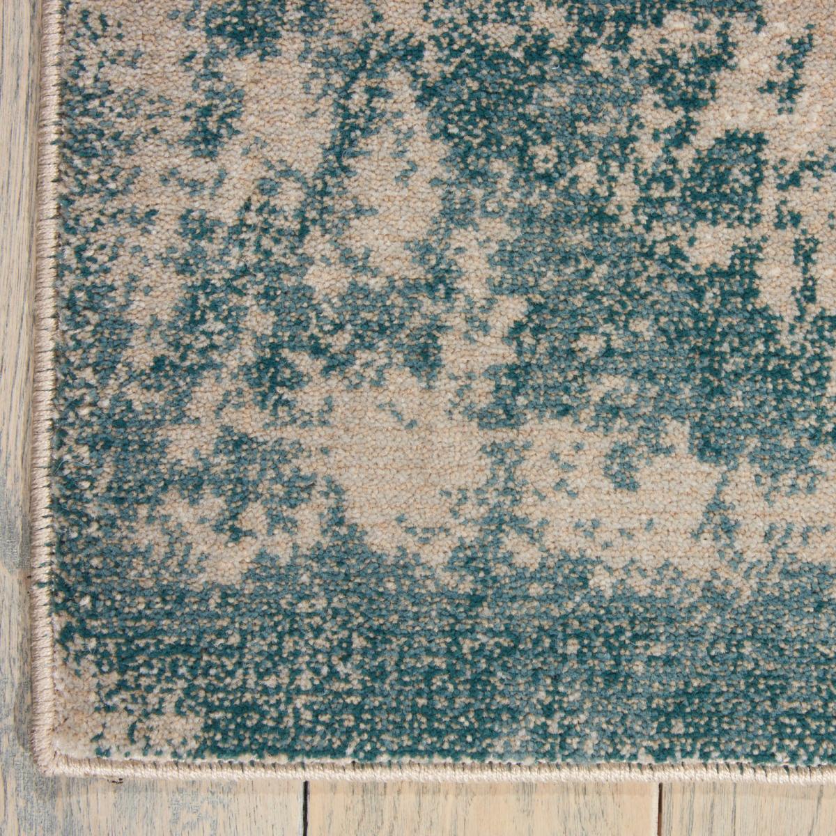 Maxell Rugs MAE13 by Nourison in Ivory and Teal – image 2