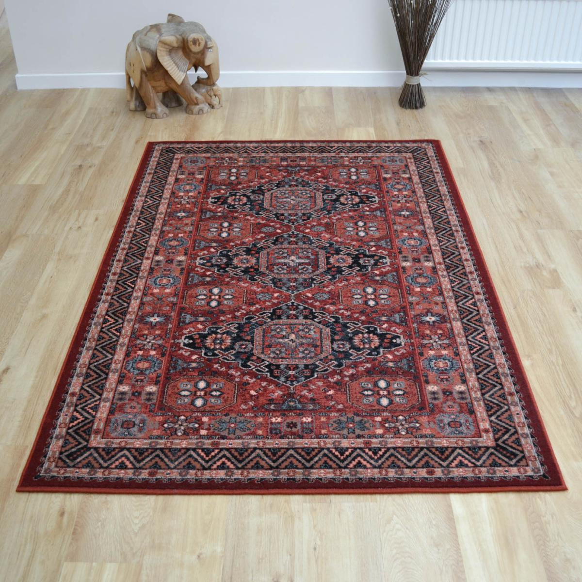 Royal Kashqai Traditional Wool Rugs 4308 300 in Brick Red 300x420cm – image 1