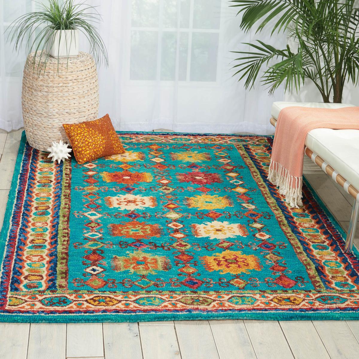 Vibrant Rugs VIB09 in Teal by Nourison – image 2