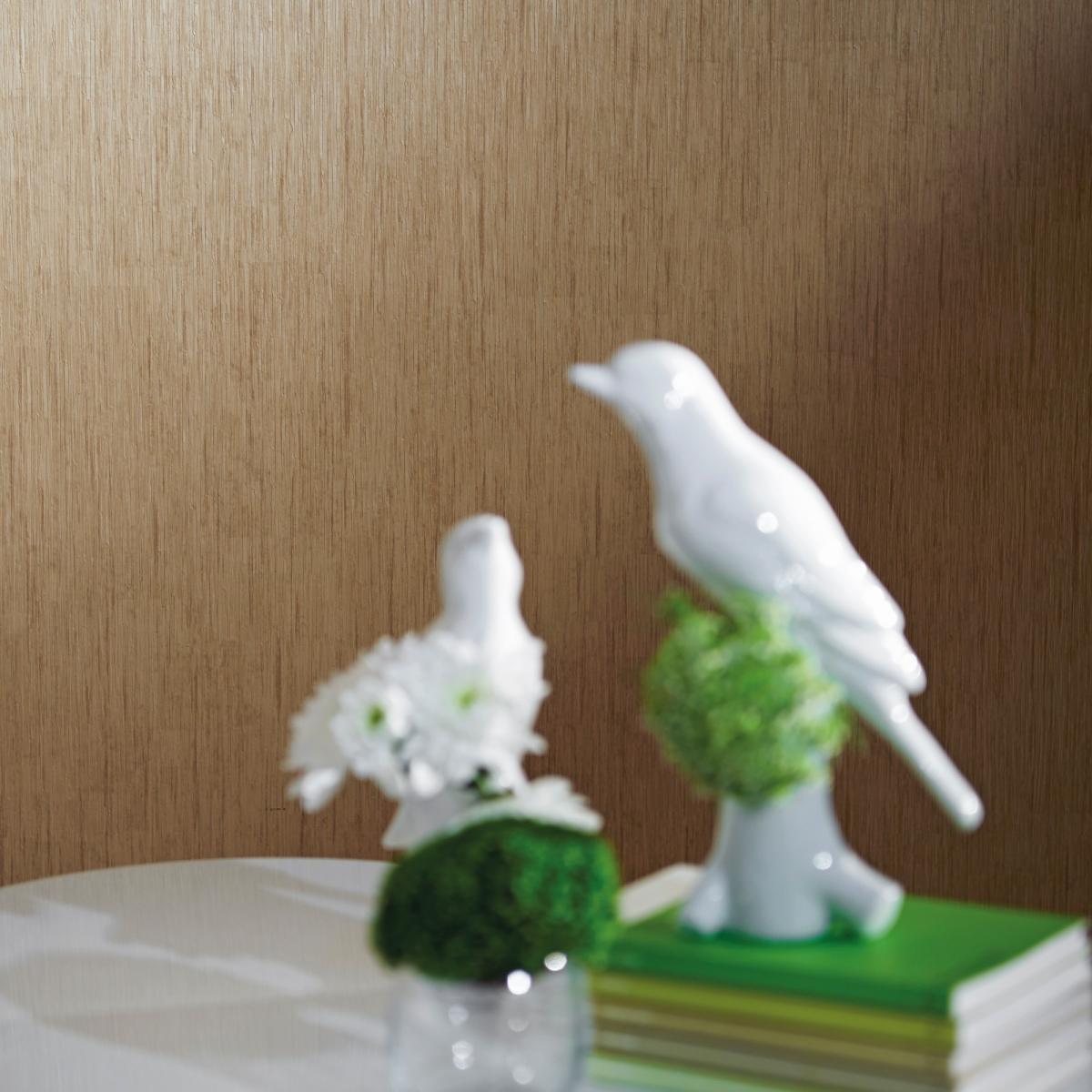 Rafi Wallpaper W0060 01 by Clarke and Clarke in Bamboo Brown&nbsp;Roll – image 3