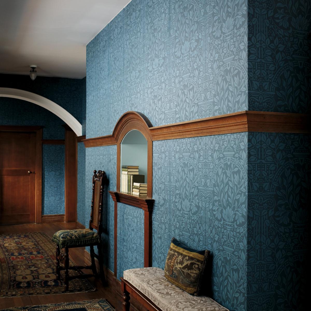 Garden Craft Wallpaper 210357 by Morris & Co in Ink Blue Roll – image 1