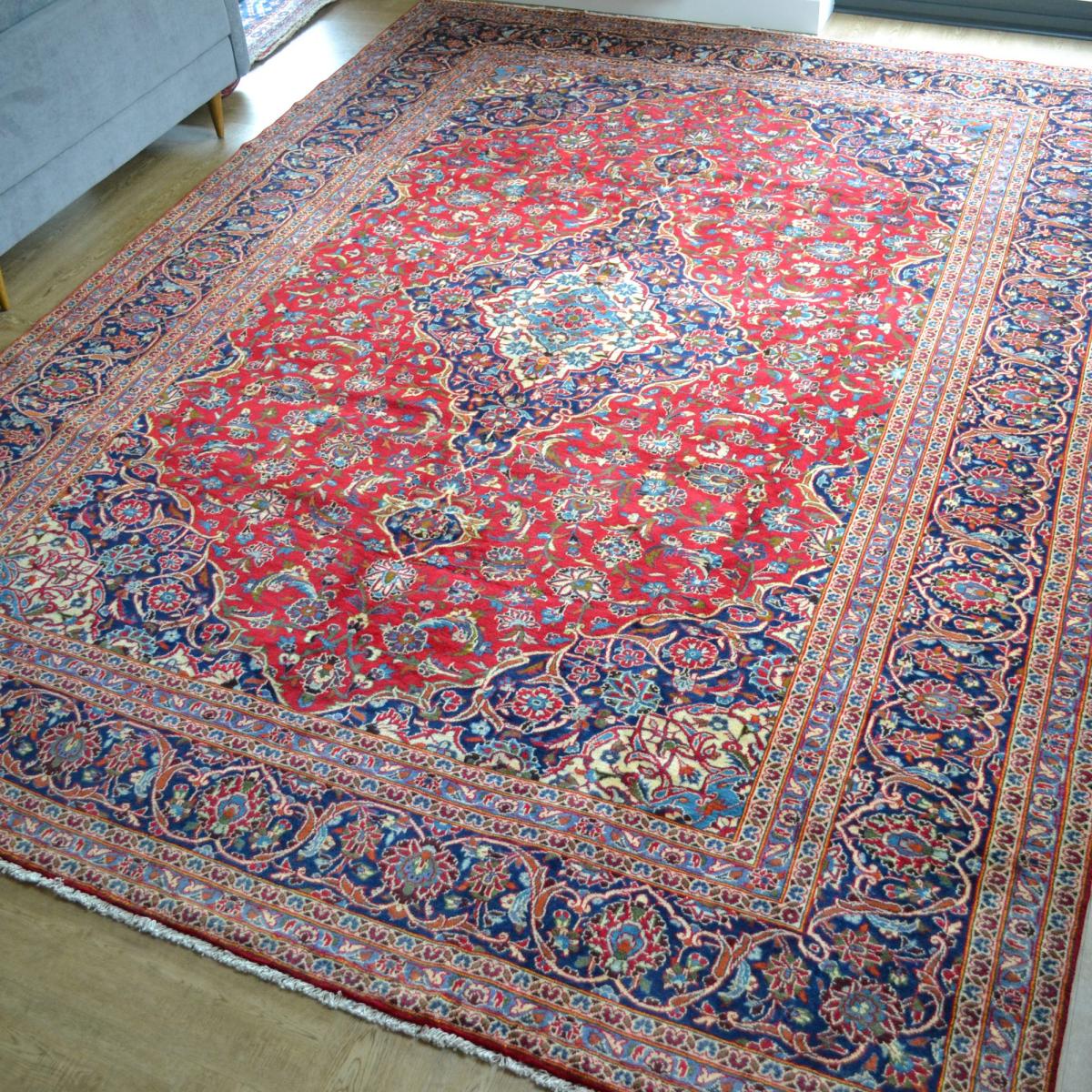 Ardekan 18081 Traditional Hand Knotted Wool Rug in Red 403x300cm – image 2