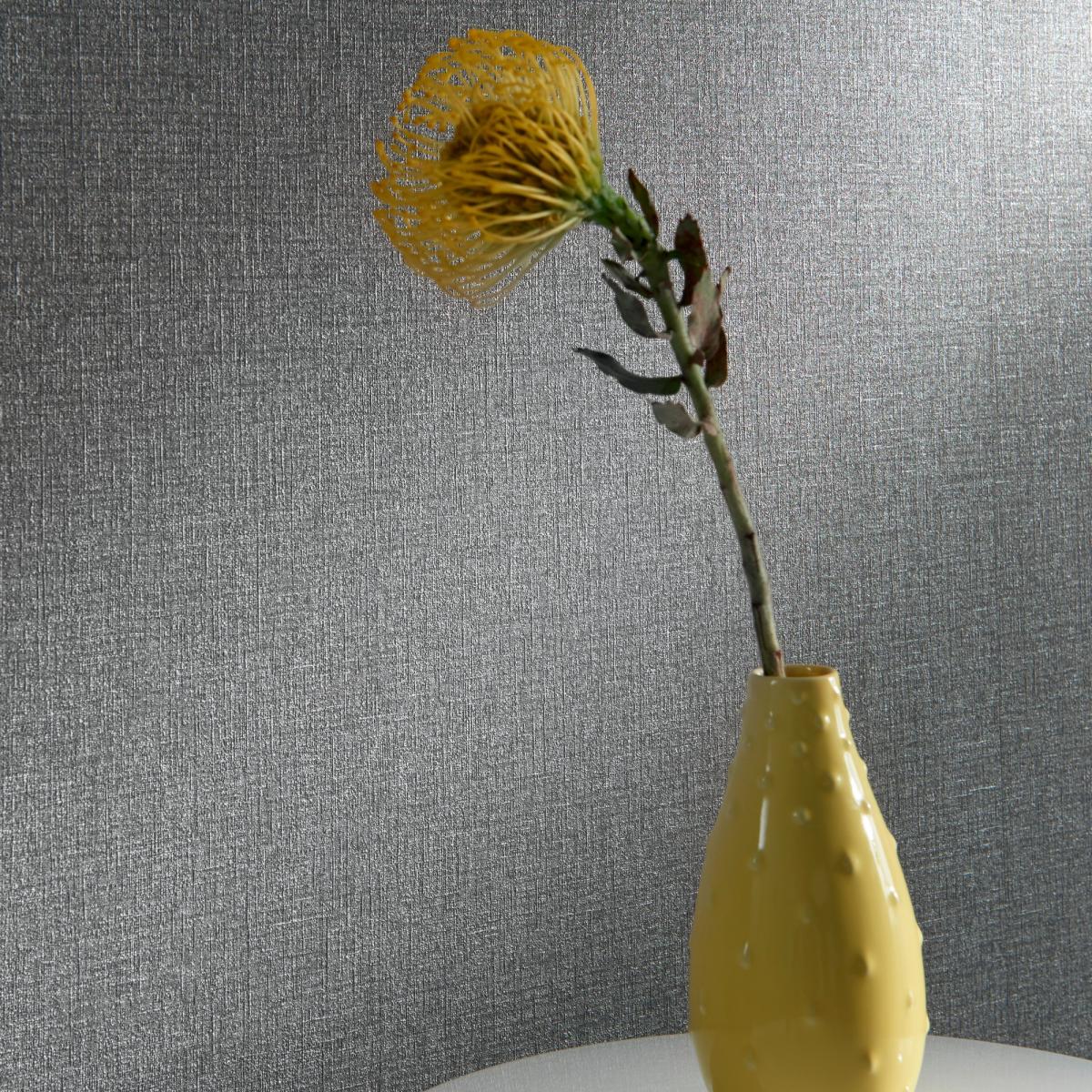 Nico Wallpaper W0057 06 by Clarke and Clarke in Pewter Grey&nbsp;Roll – image 2