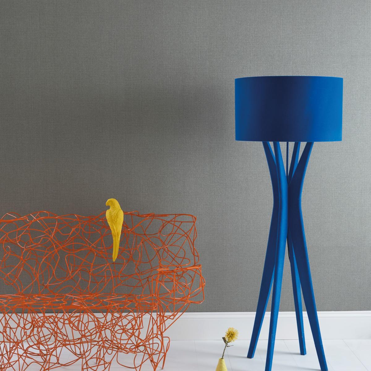 Nico Wallpaper W0057 06 by Clarke and Clarke in Pewter Grey&nbsp;Roll – image 3
