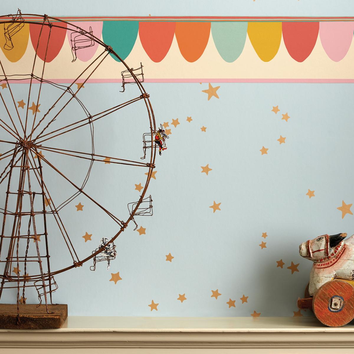 Stars Wallpaper 3016 by Cole & Son in Metallic Ice BlueRoll
