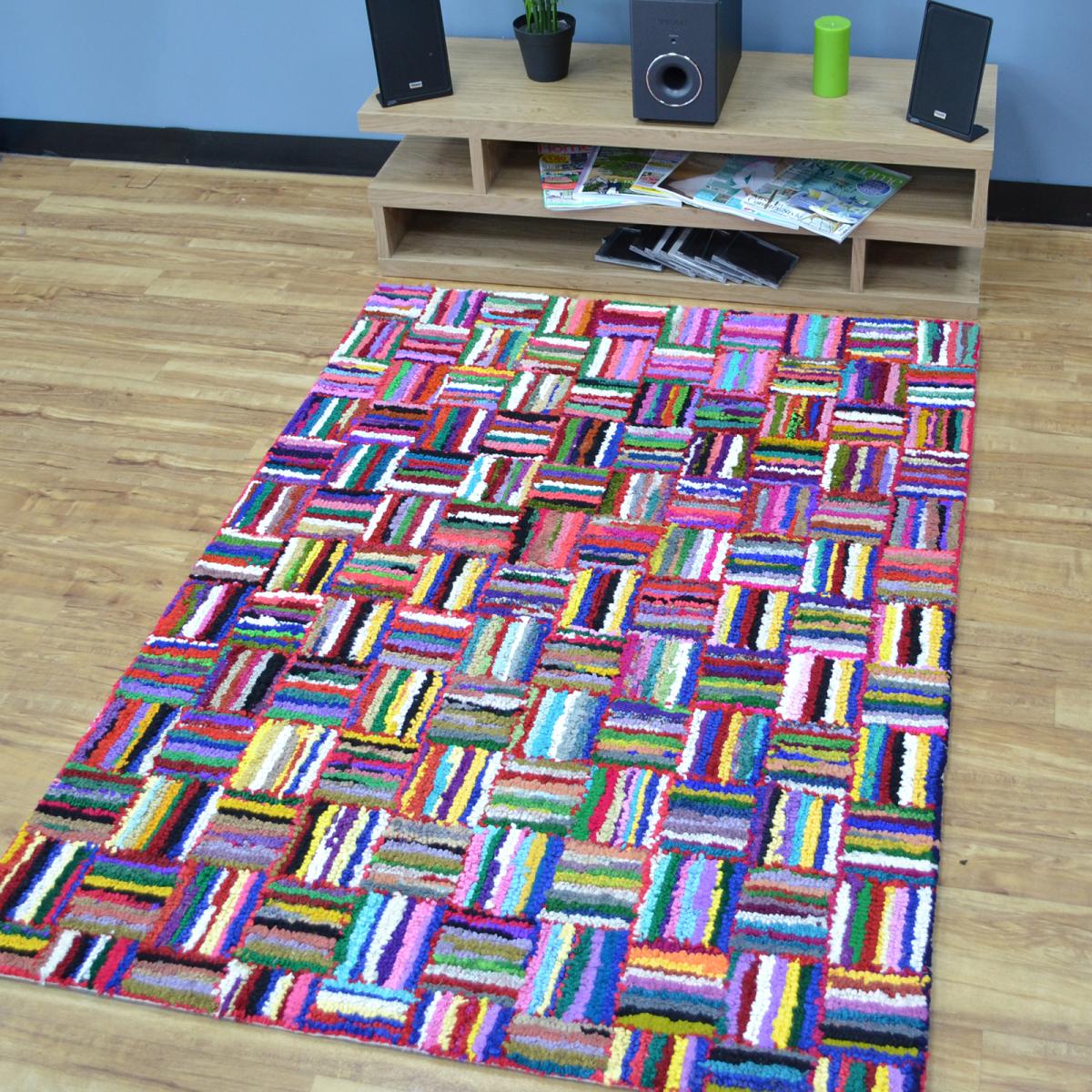 Cotton Chindi Sunshine Multicoloured Rugs 04 120x170cm – image 1