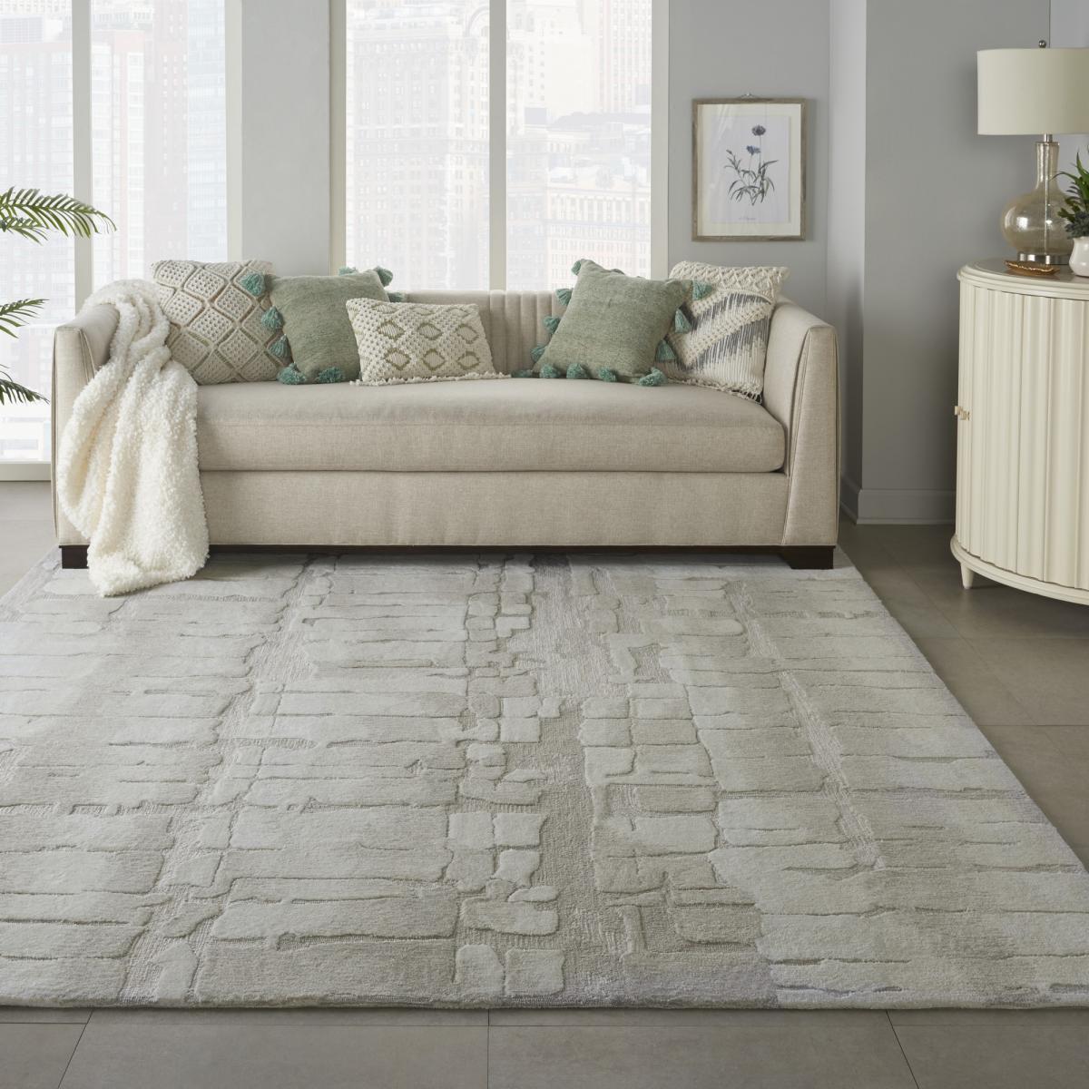 Symmetry Rugs SMM04 by Nourison in Ivory beige – image 1