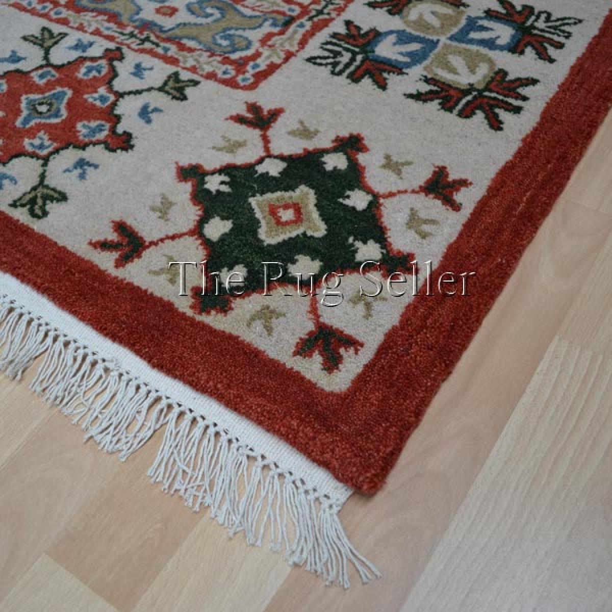 Kazak 4457 Beige Wool Rugs – image 2