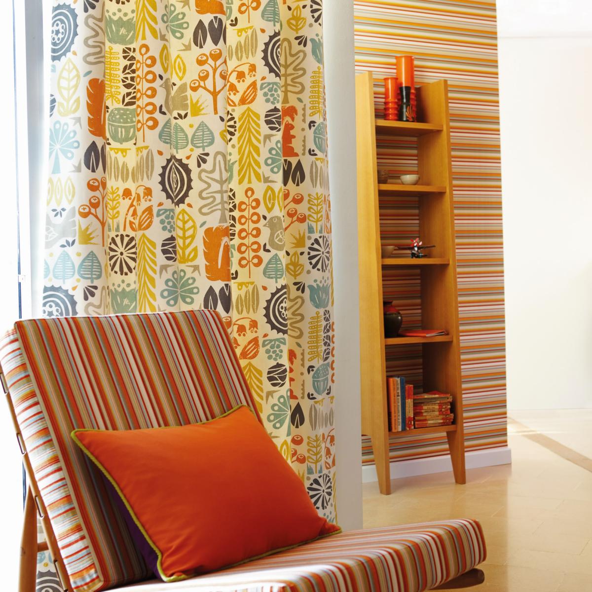 Strata Wallpaper 110218 by Scion in Powder Blue Tangerine Spice Neutral Roll – image 2