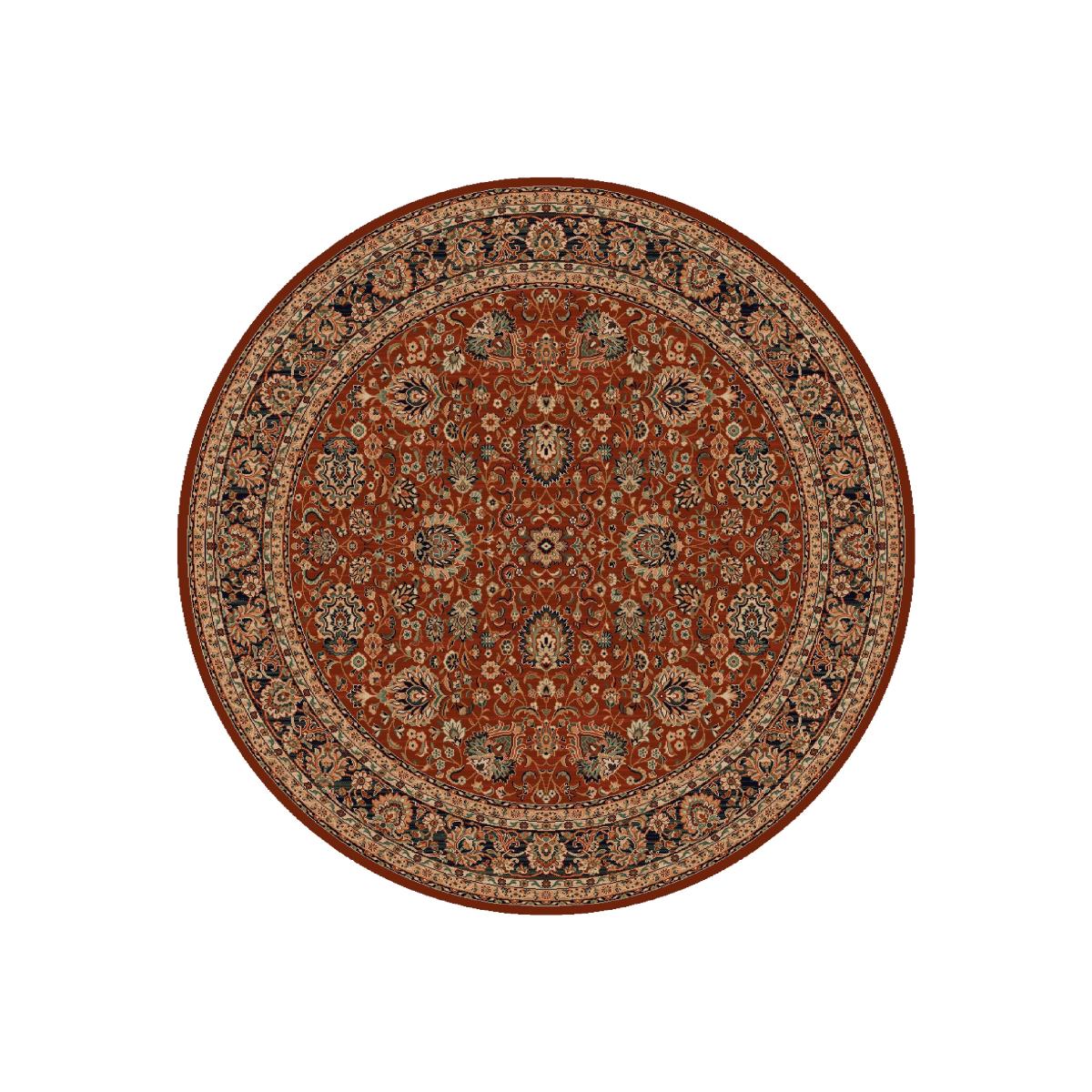 Kashqai Traditional Persian Circle Rugs 4362 300 in Red200x200cm