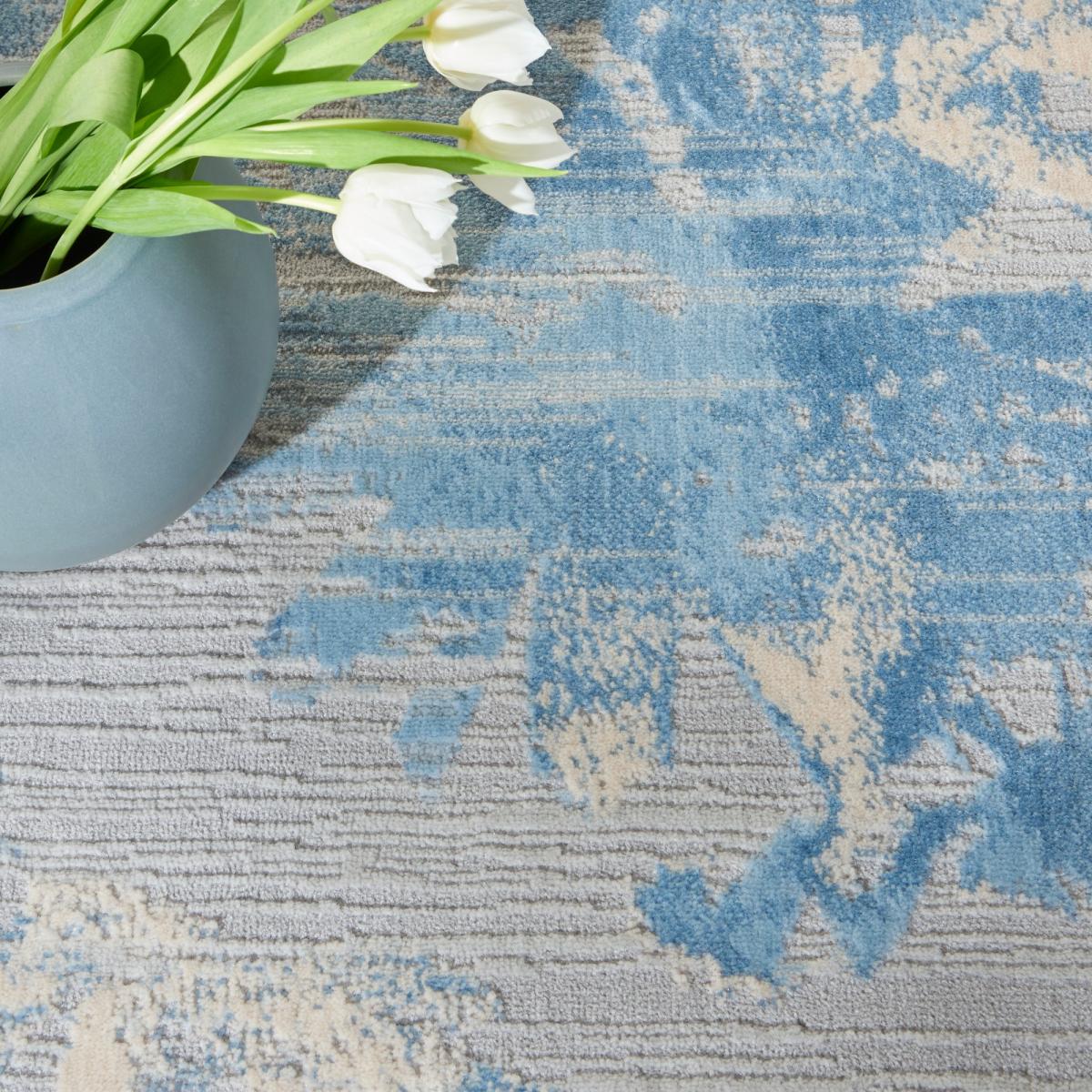 CK005 Enchanting ECH01 Rug by Calvin Klein in Grey Sky Blue – image 2