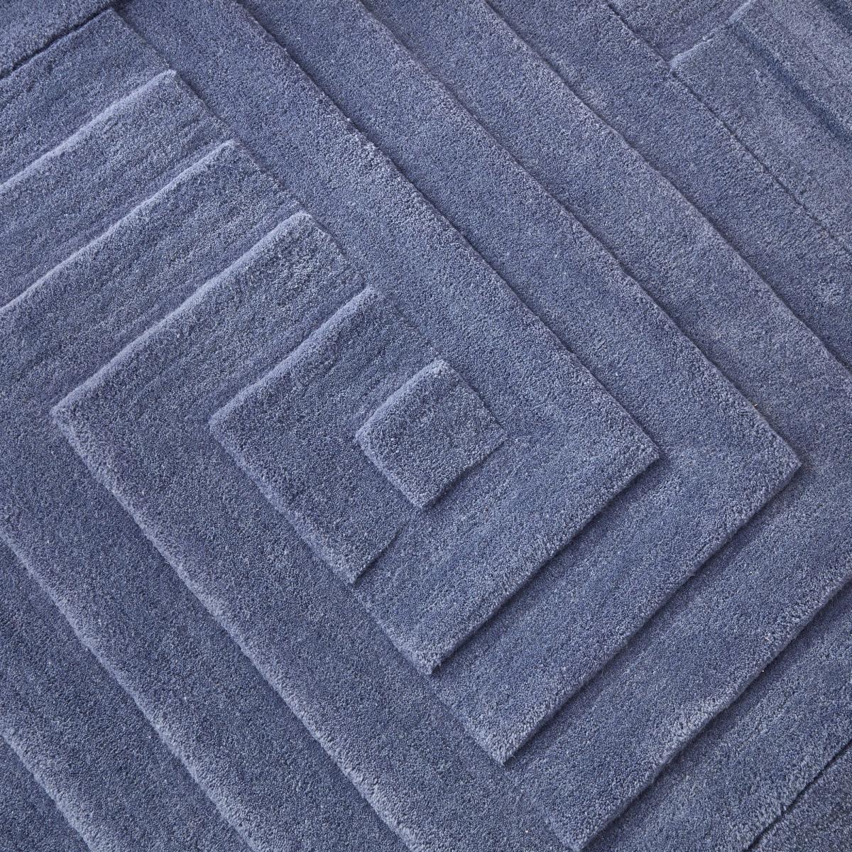 Maze Geometric Wool Rugs in Blue 160x230cm – image 2