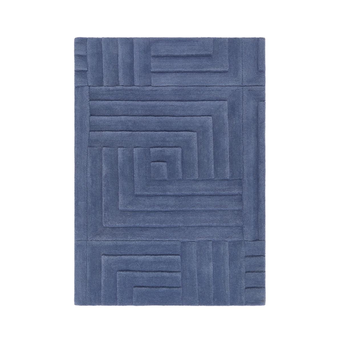 Maze Geometric Wool Rugs in Blue 160x230cm – image 4