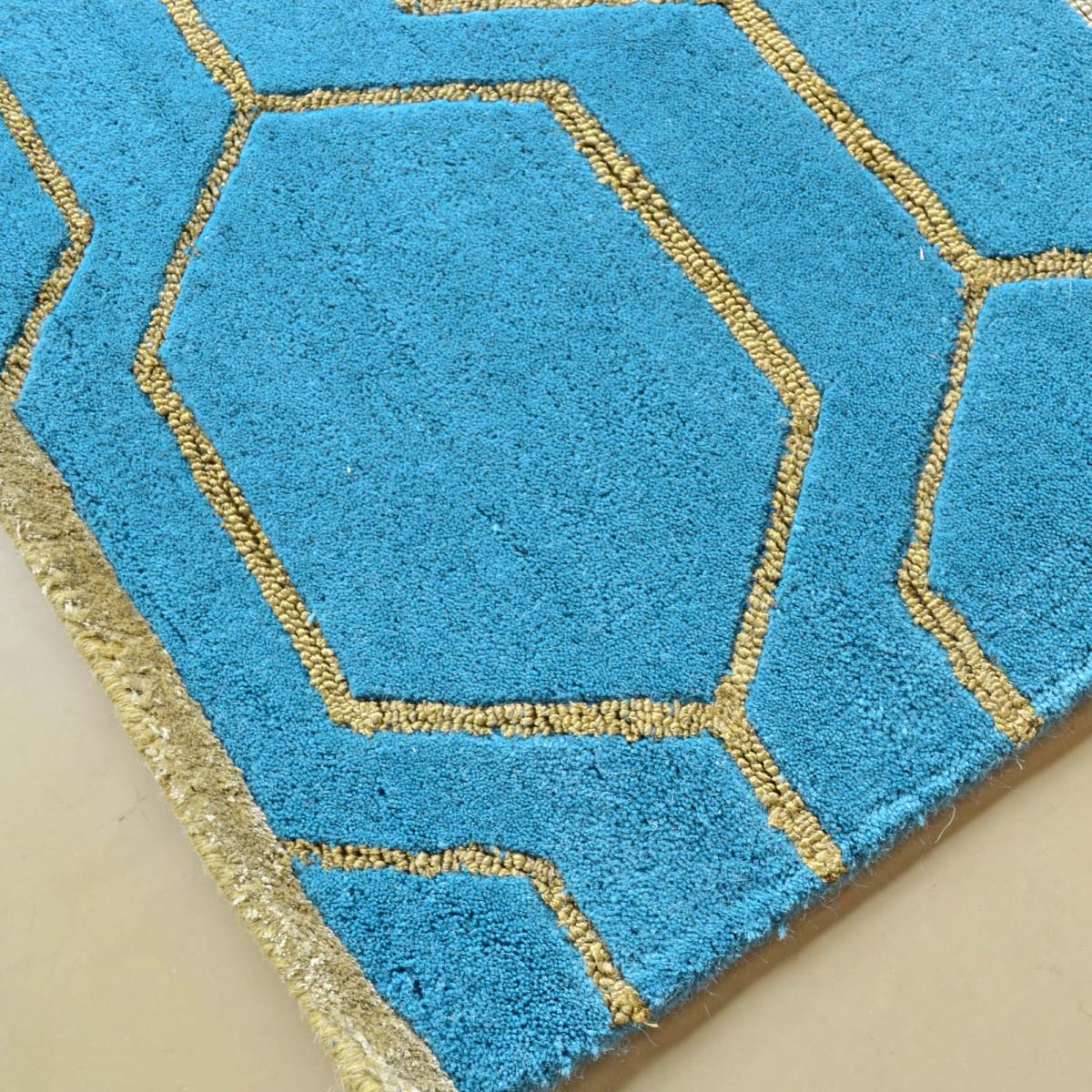 Arris Rugs 37307 in Teal and Gold by Wedgwood – image 2