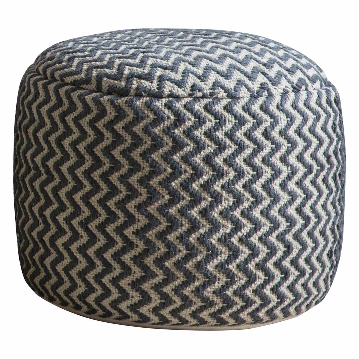Metz Geometric Pouffe Footstool in Grey by Luxe Tapi50x40cm – image 3