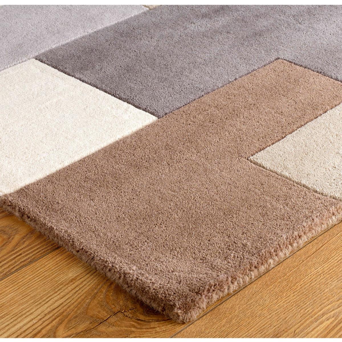 Modern Geometric Lexus Wool Rugs in Neutral&nbsp;160x230cm – image 2