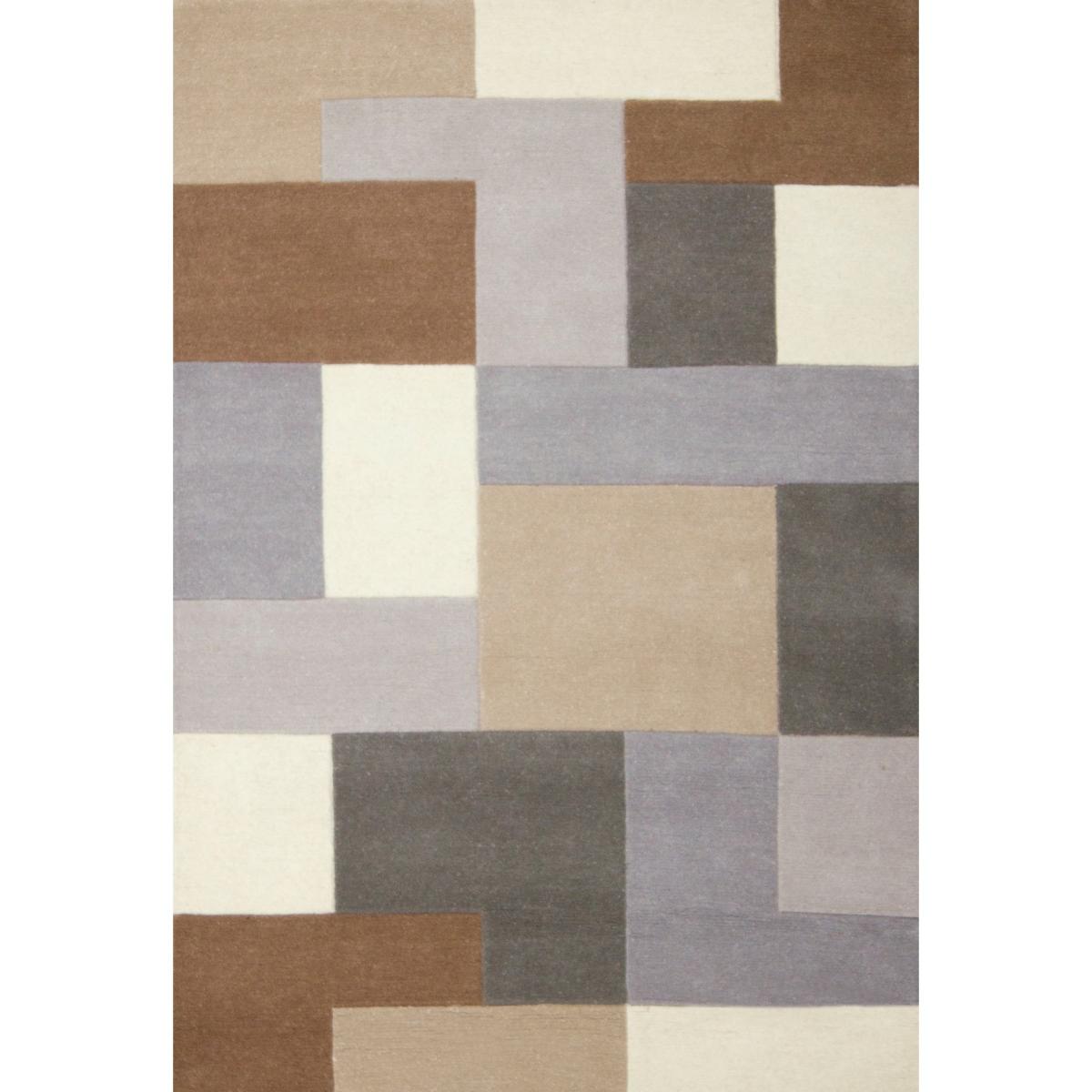 Modern Geometric Lexus Wool Rugs in Neutral&nbsp;160x230cm – image 4