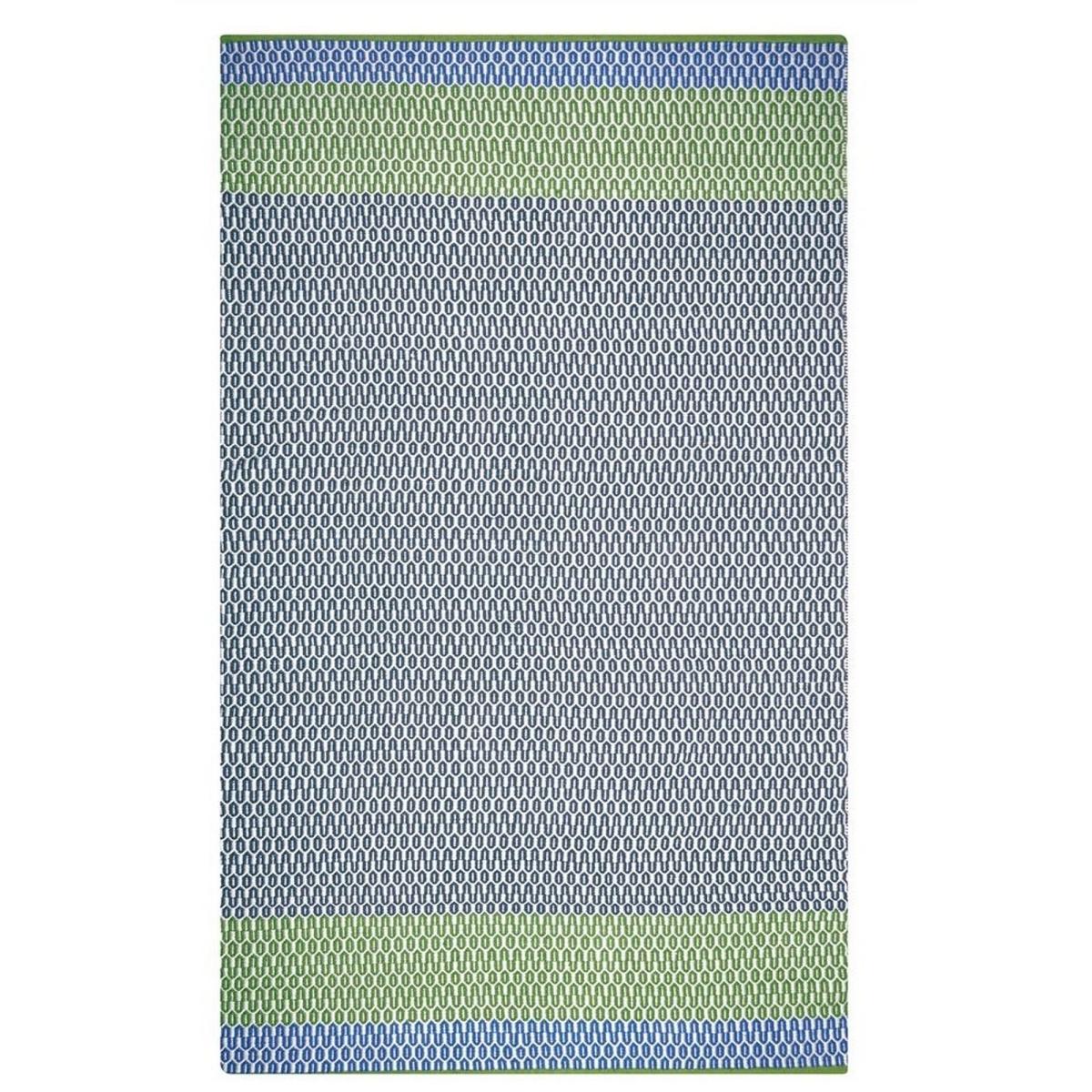 Indoor Outdoor Geometric Flatweave Cortez Rugs in Colbalt Blue by Designers Guild 160x260cm – image 3