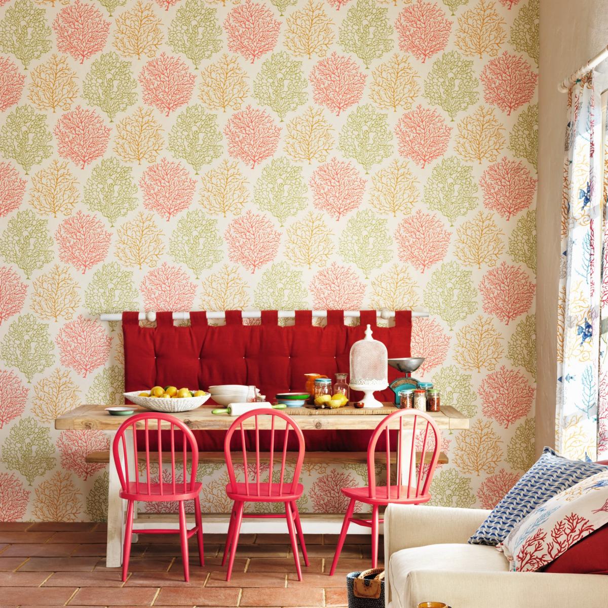 Coral Reef Wallpaper 213391 by Sanderson in Tropical Brights Pink&nbsp;Roll – image 2