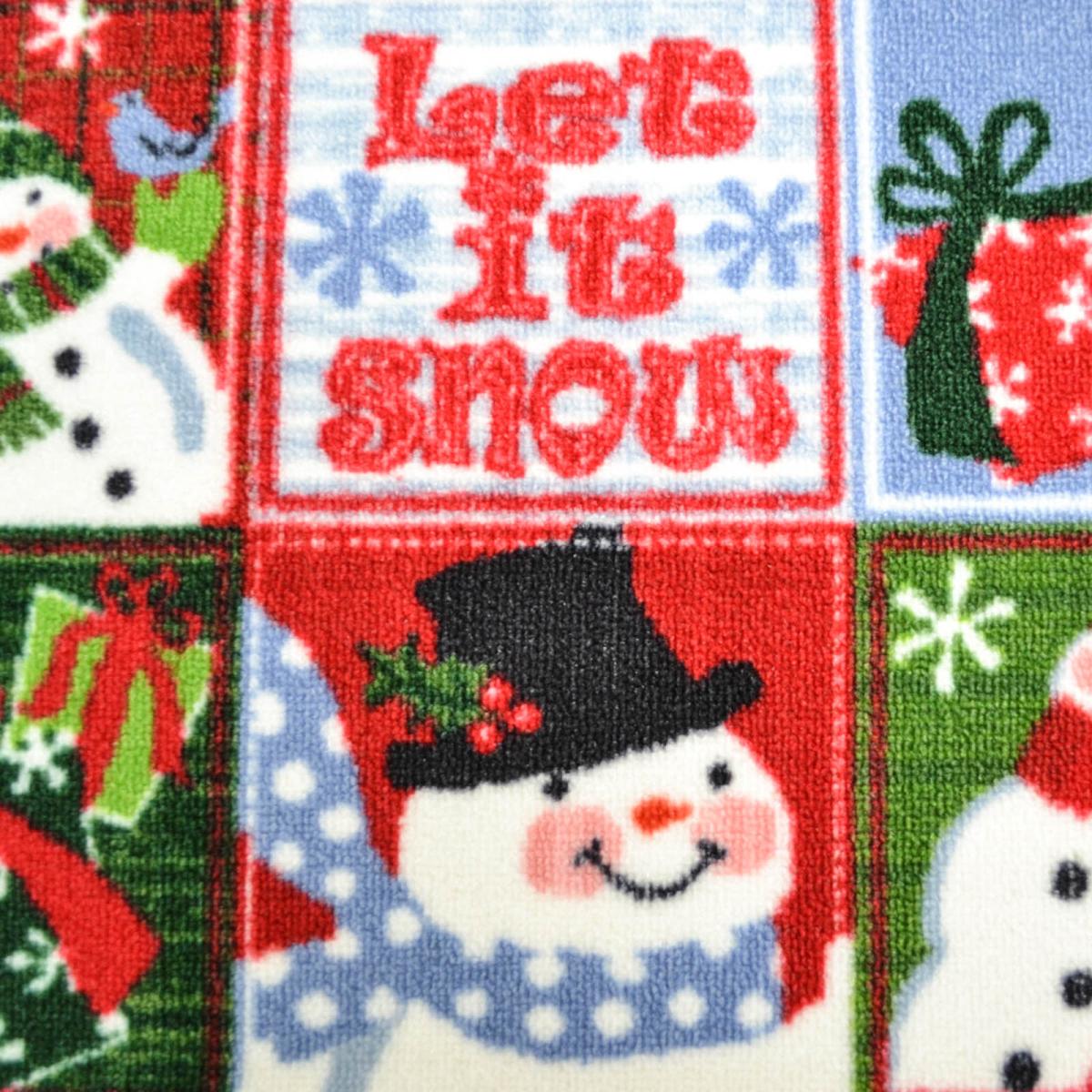 Six Square Snowman Christmas Festive Floor Mat 40x60cm – image 3