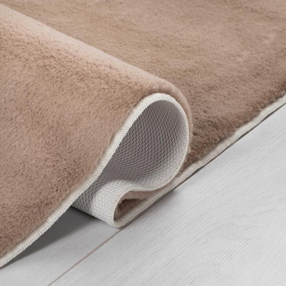 Emelia Faux Fur Bergen Rug in Mink Brown – image 2