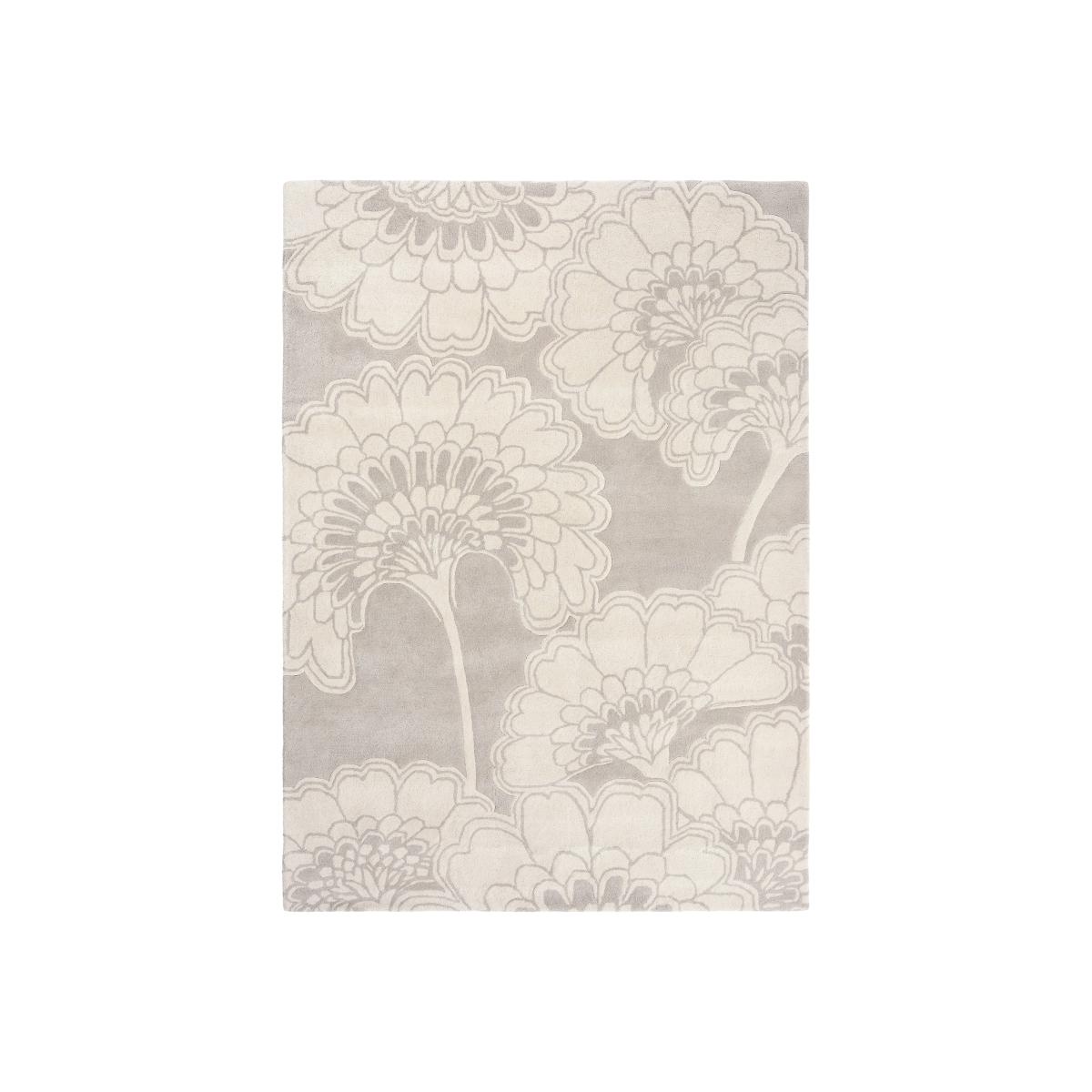 Japanese Floral Rugs 039701 in Oyster by Florence Broadhurst – image 1