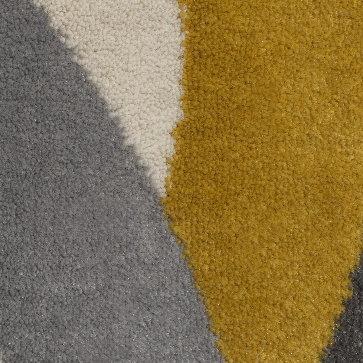 Cocktail Vesper Rugs in a Modern Abstract Circle Ochre Yellow Design – image 2