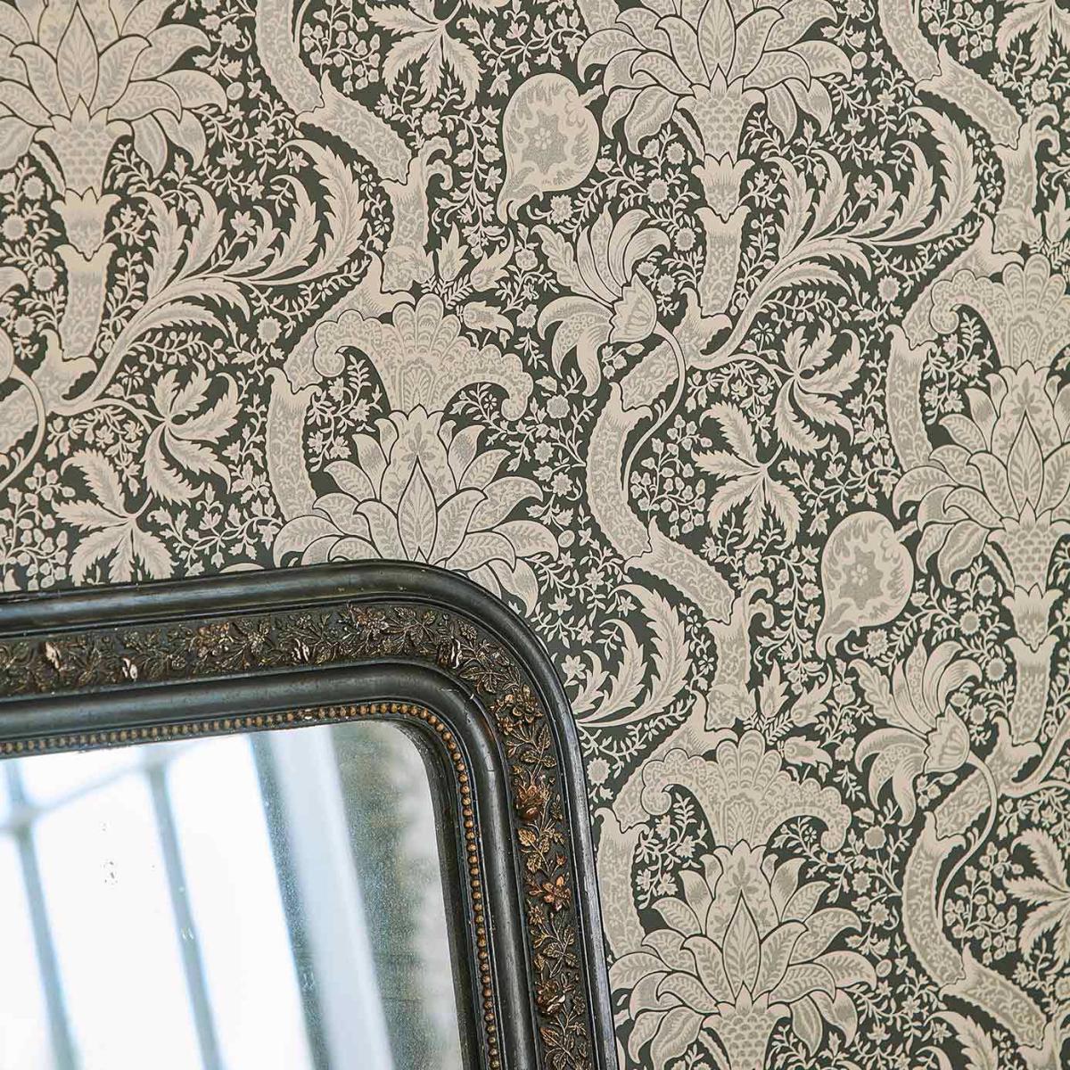 Indian Wallpaper 216445 by Morris & Co in Charcoal Nickel Yellow Roll – image 2