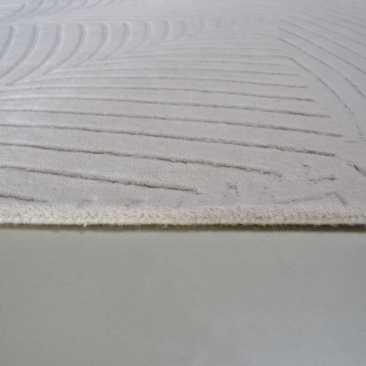 Folia Carved Wool Rugs 38301 by Wedgwood in Stone Beige170x240cm – image 4