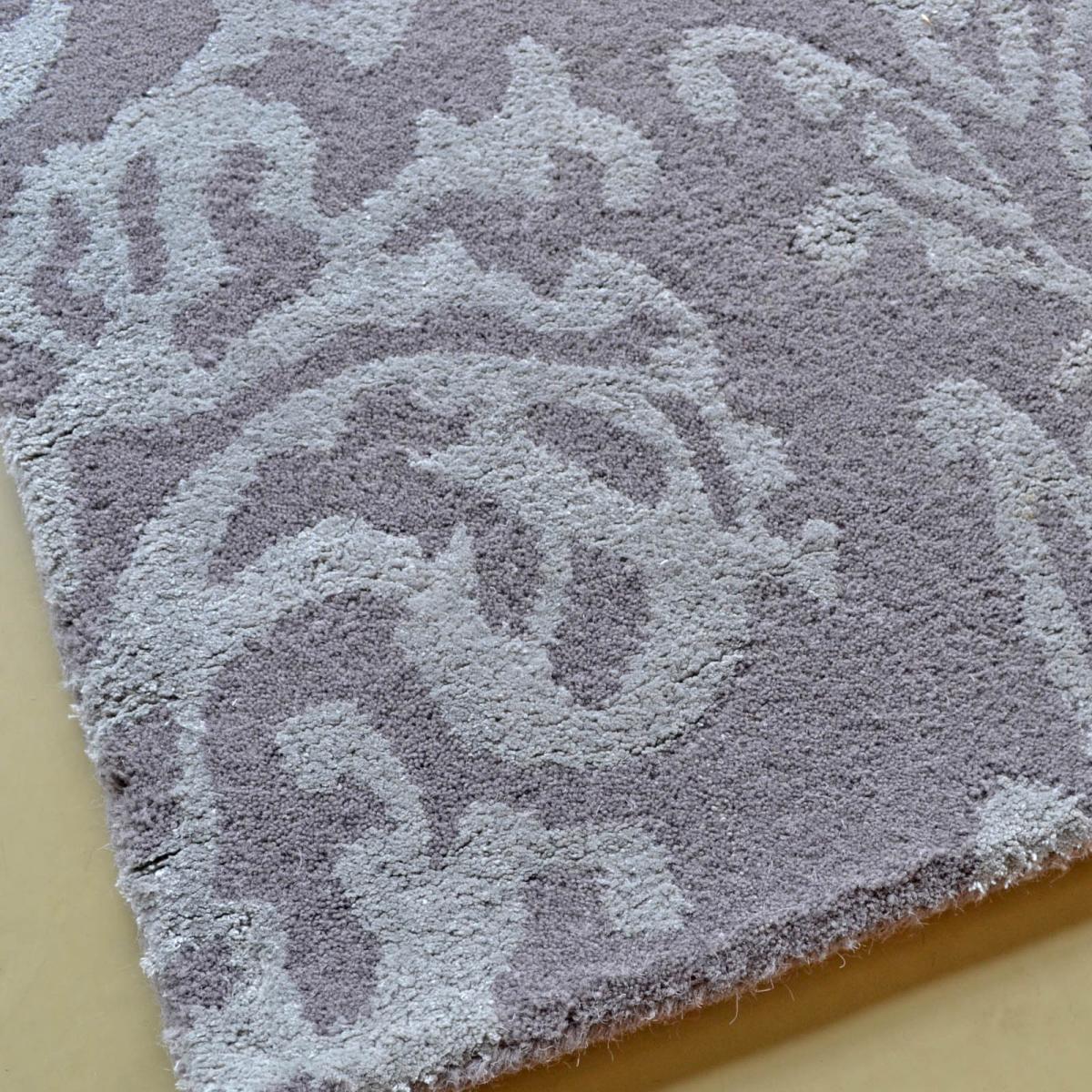 Riverside Damask Rugs 46705 in Pewter by Sanderson – image 2