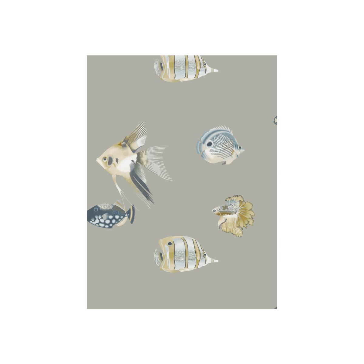 Kamanu Wallpaper 111646 by Harlequin in Graphite Mustard Yellow Roll