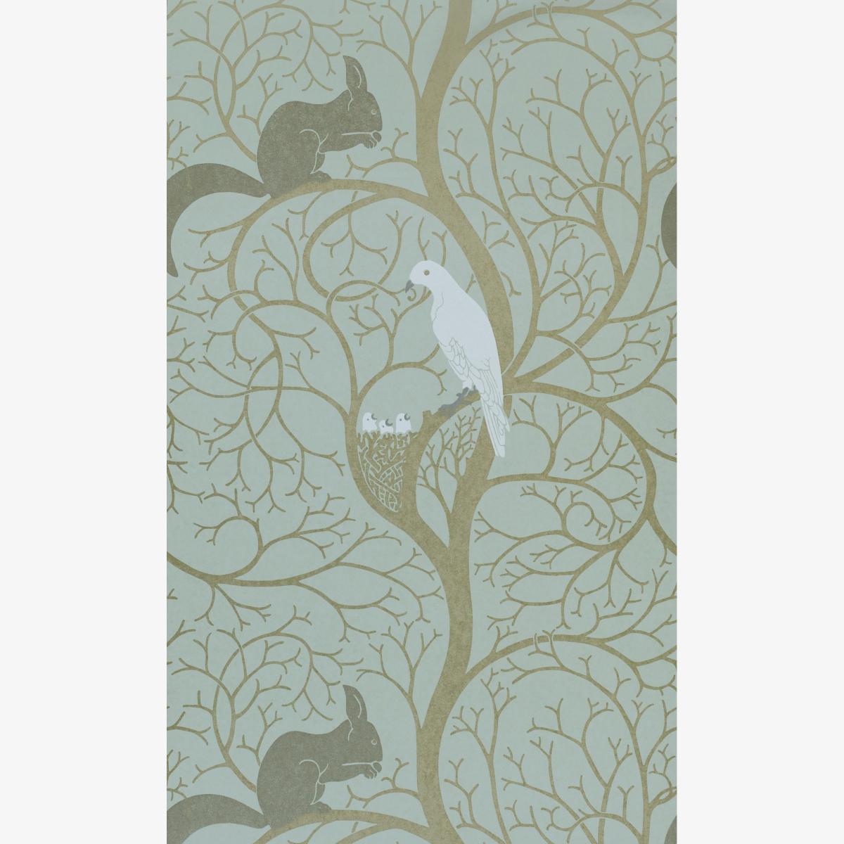 Squirrel And Dove Wallpaper 103 by Sanderson in Eggshell Ivy Roll