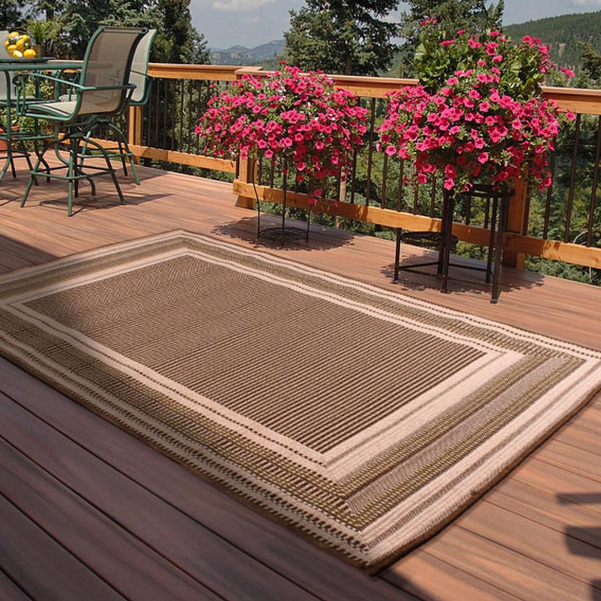 Outdoor Border Rugs in Natural by Rugstyle – image 2