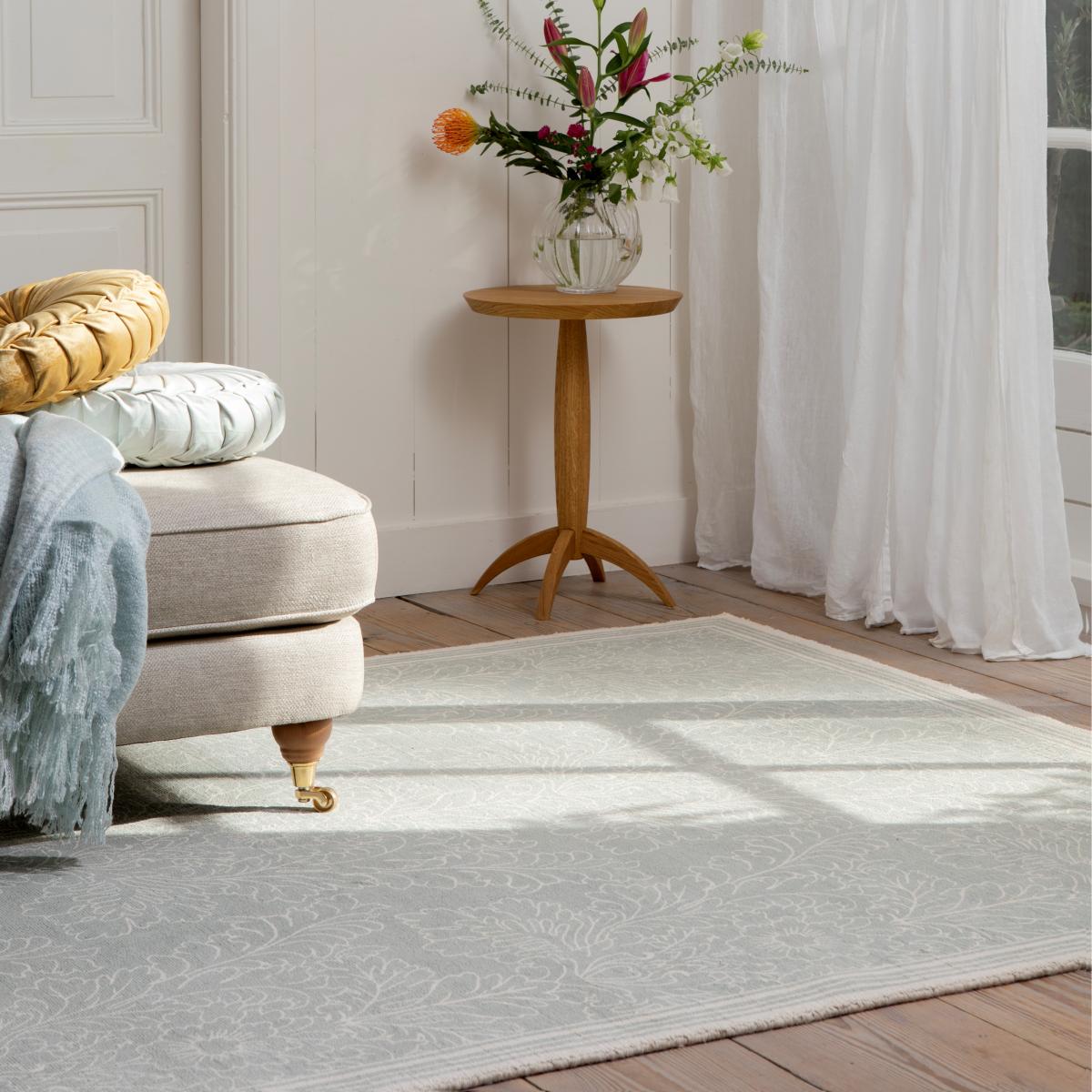 Silchester Damask 081107 Rug by Laura Ashley in Pale Sage Green 250x350cm – image 1