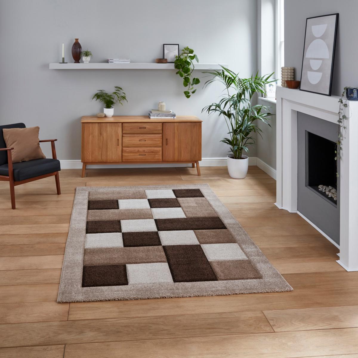 Brooklyn Modern Blocks Rugs BRK04 in Beige – image 1