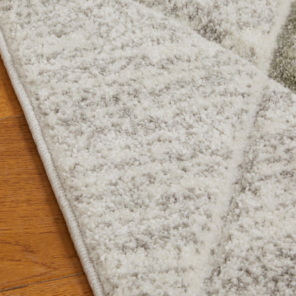Gio 5X Geometric Diamond Carved Rug in Grey80x150cm – image 2